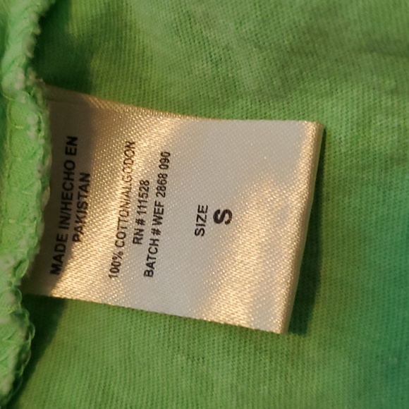 US Apperal lime green Sanibel Island tank top sz S with fringe hem. - Picture 4 of 4